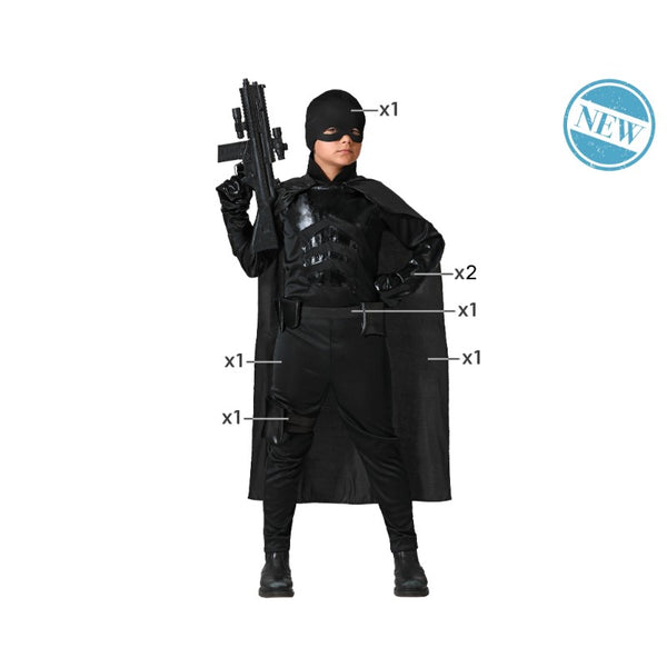 COSTUME COMIC HERO BLACK 5-6