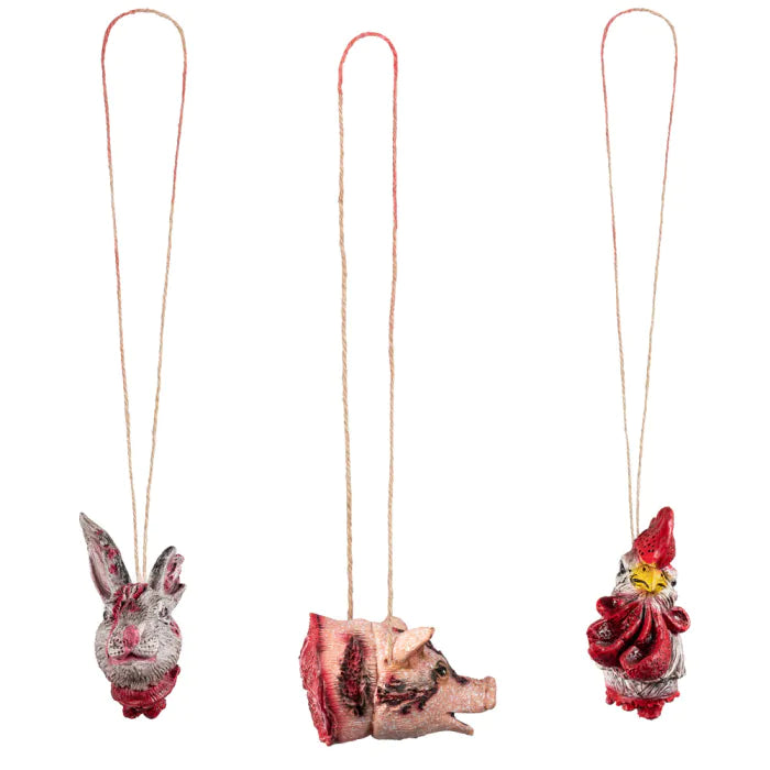 Chopped animal heads 3 ass.