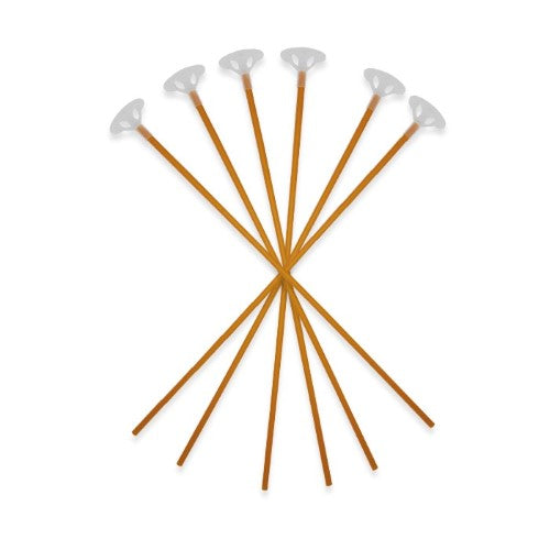 Balloon Sticks Gold Matt + Holder