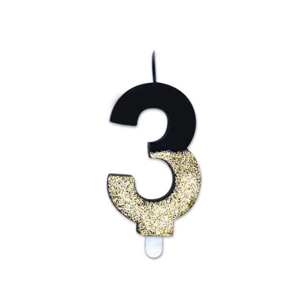 Num. 3 Candle Sweety Prestige