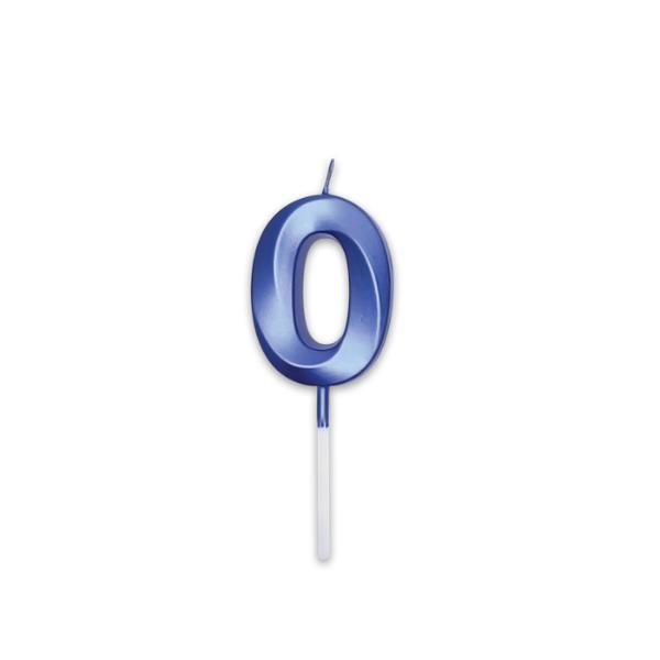 Candle Num. 0 Prestige Blu Metal
