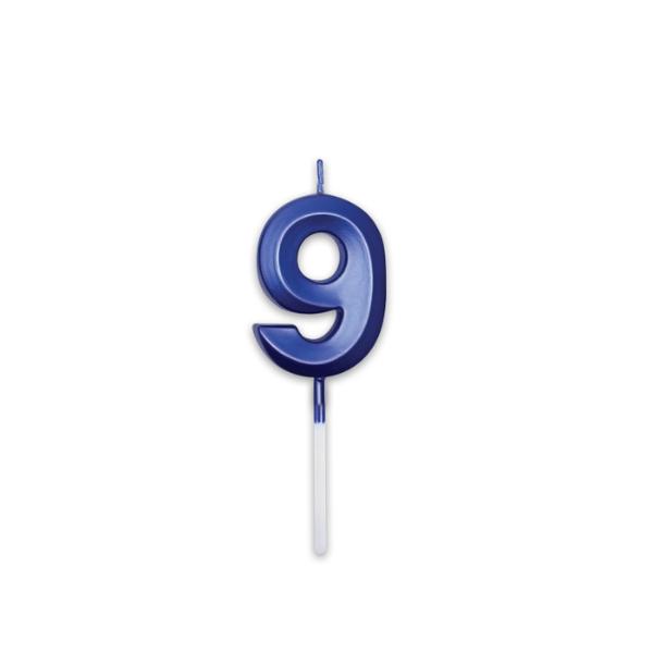 Candle Num. 9 Prestige Blu Metal