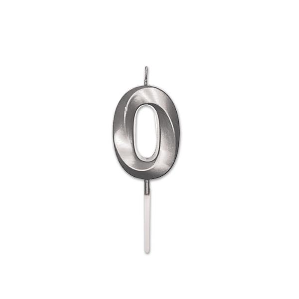 Candle Num. 0 Prestige Silver Metal