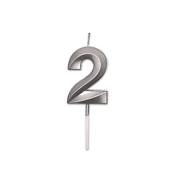 Candle Num. 2 Prestige Silver Metal