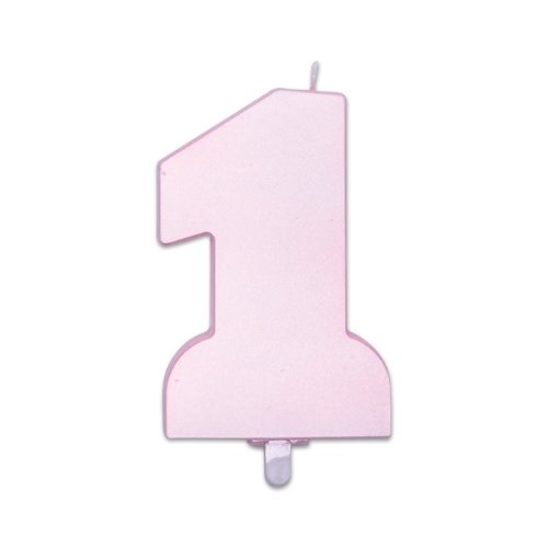 Candle Number Big 1 Pink Perla