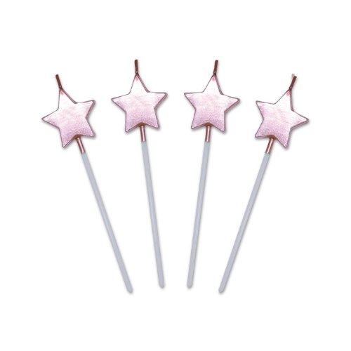 Candles Picks Stars Pink Perla