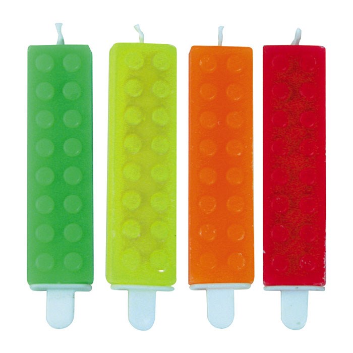 Candeline Mattoncini Fluorescenti