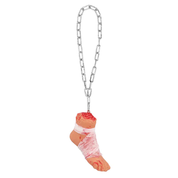 Decoration Bloody leg with chain