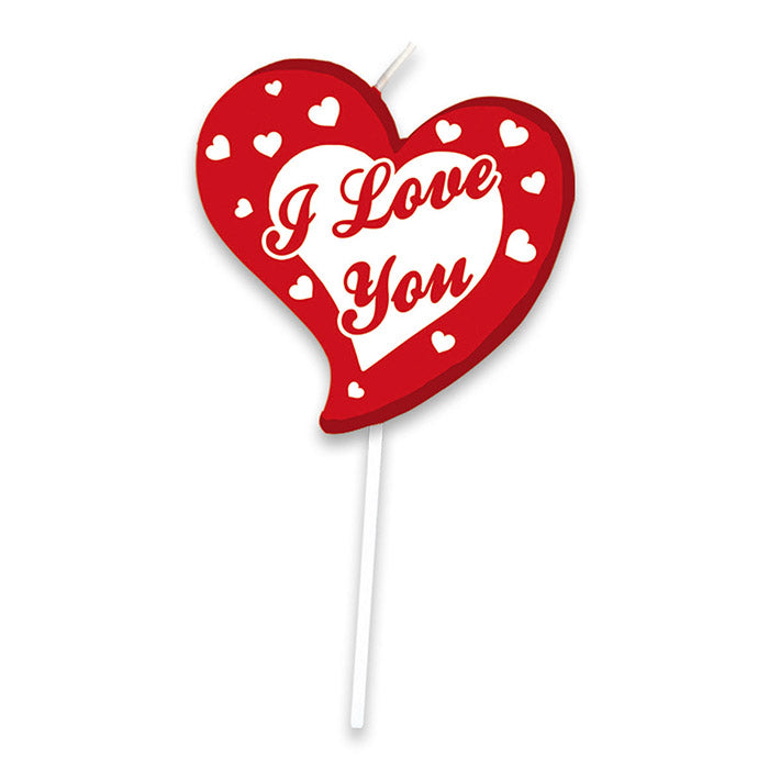 Candle Picks 10 cm I Love You