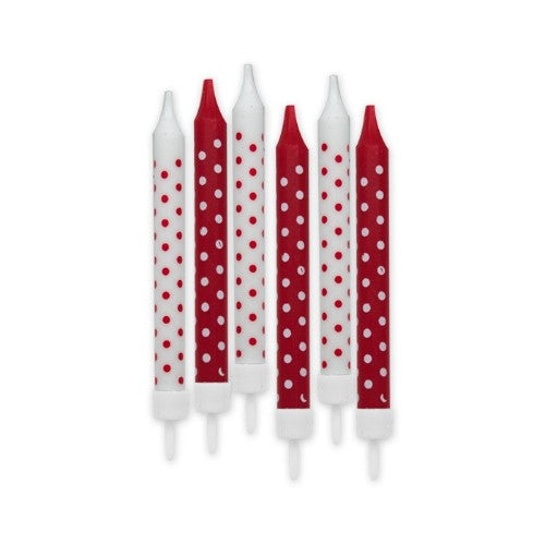 Candles, Red and white