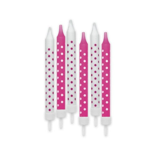 Candles, Fuchsia and white