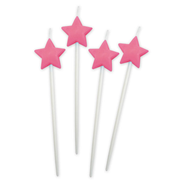 4 Candles Picks  Stars Pink