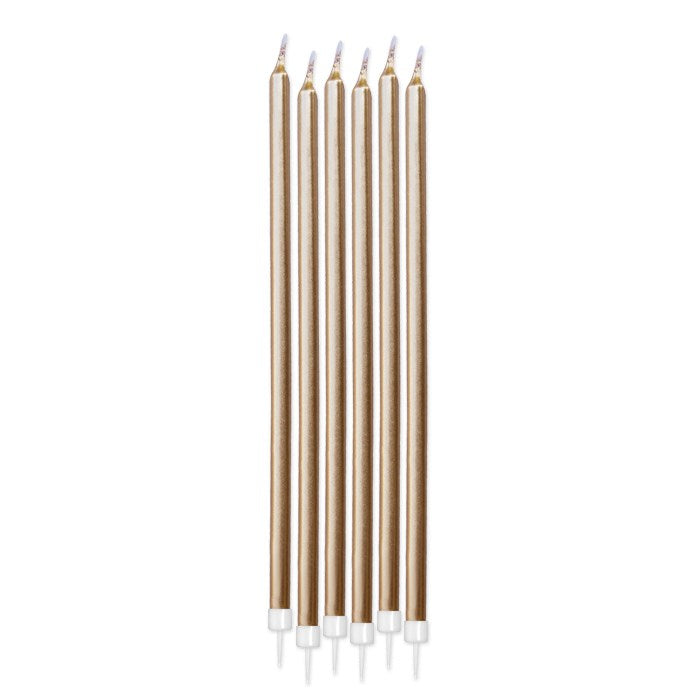 Pencil Candles Foil Gold
