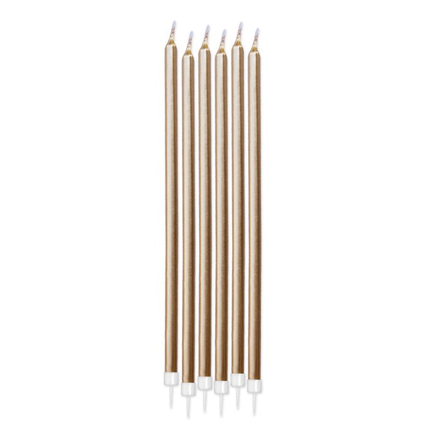 Pencil Candles Foil Gold