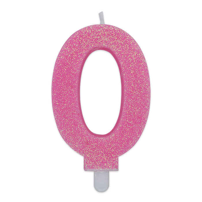 No. 0 Candle Pink Glitter
