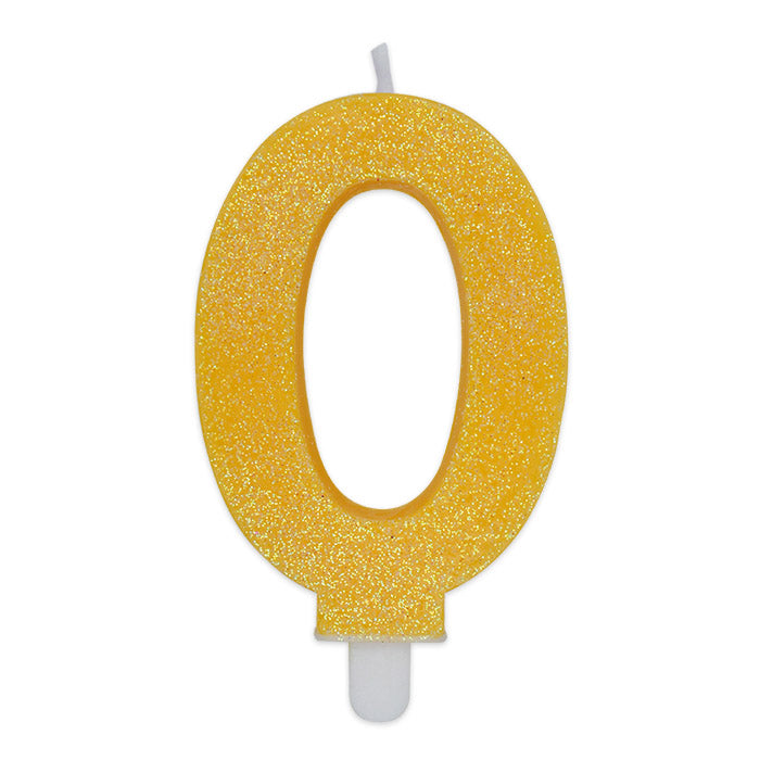 No. 0 Candle Yellow Glitter