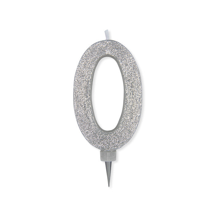 No. 0 Candle Silver Glitter