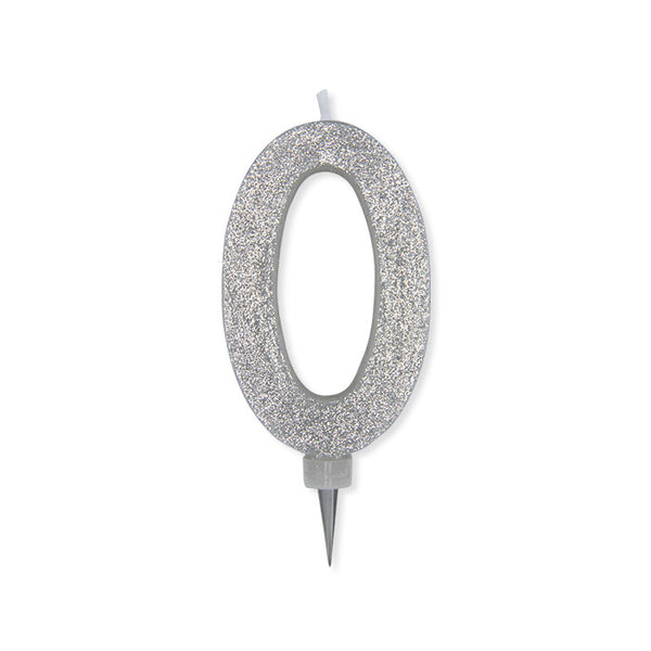 No. 0 Candle Silver Glitter