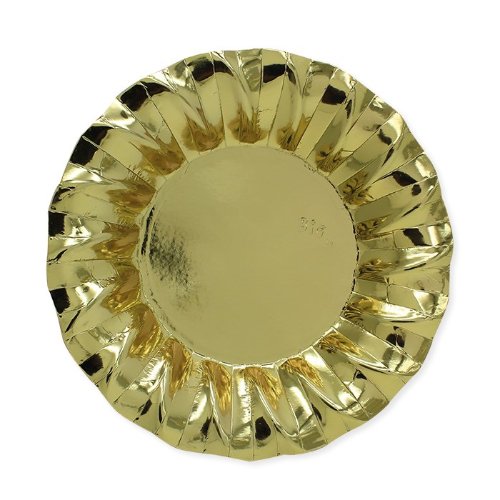 Plates Deep Wavy Gold