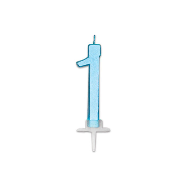 Num. 1 di Cera Italic Baby Blue Metal 