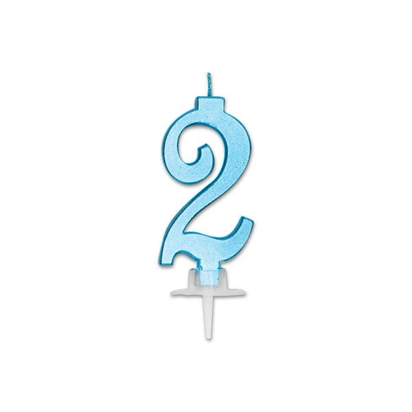 Nr. 2 Candle Italic Blue Metal