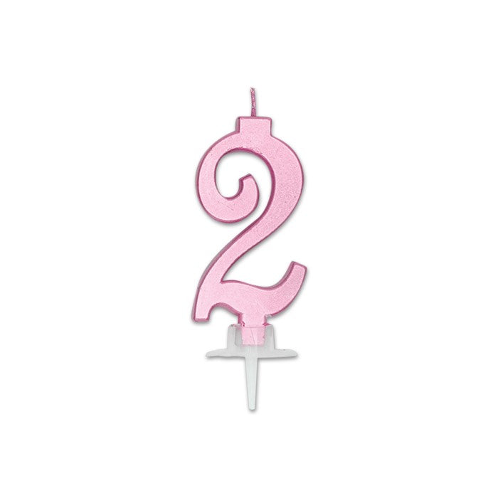 Nr. 2 Candle Italic Pink Metal