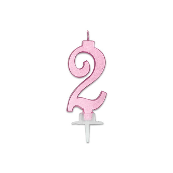 Nr. 2 Candle Italic Pink Metal