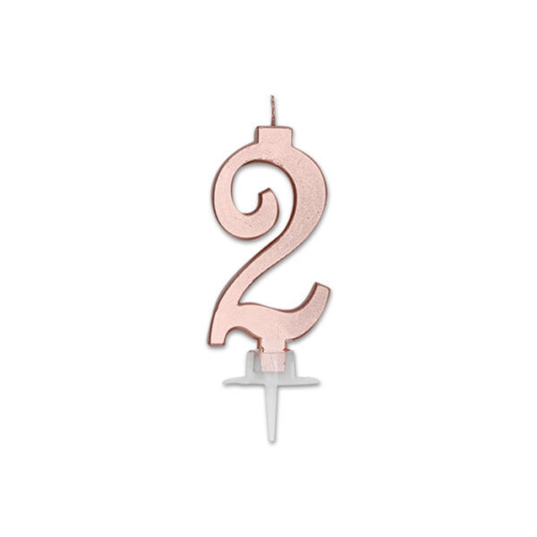 Num. 2 di Cera Italic Rose Gold Metal