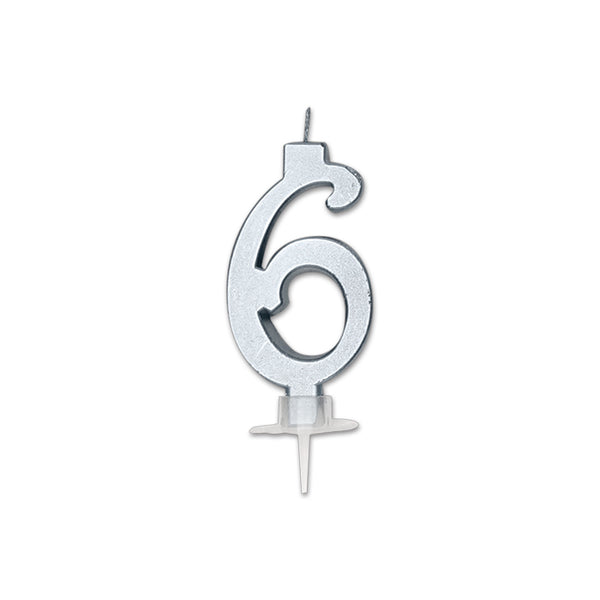 Num. 6 di Cera Italic Silver Metal