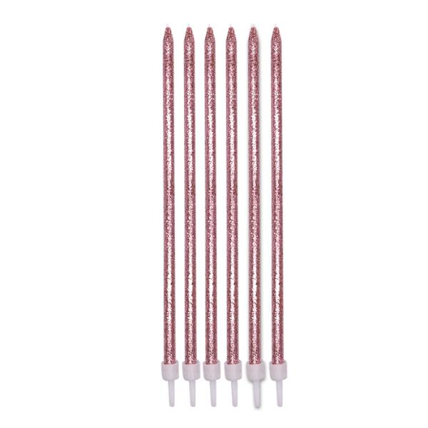 Candles Glitter Rose Gold