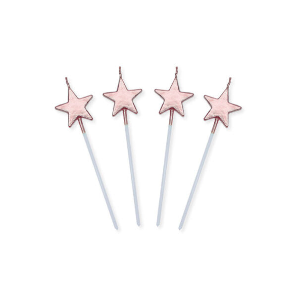 4 Candeline Picks Stelle Rose Gold Metal