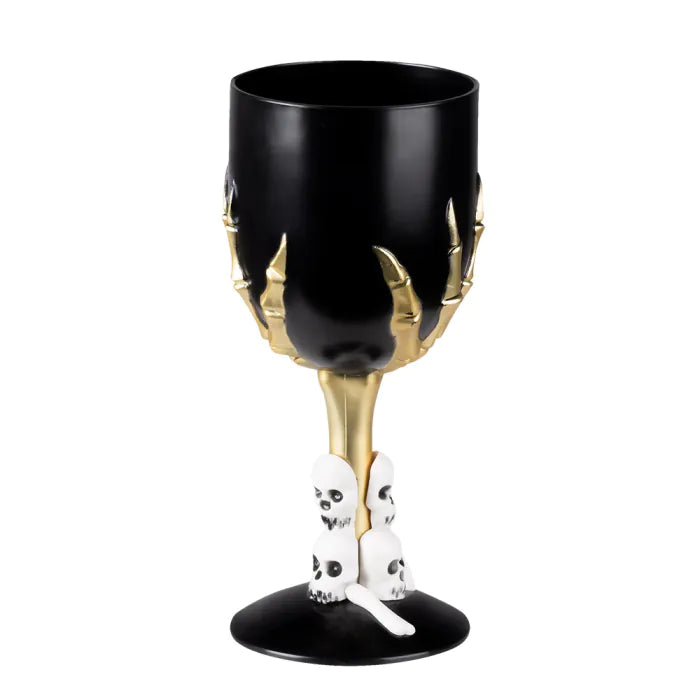 Plastic goblet Skull claw black