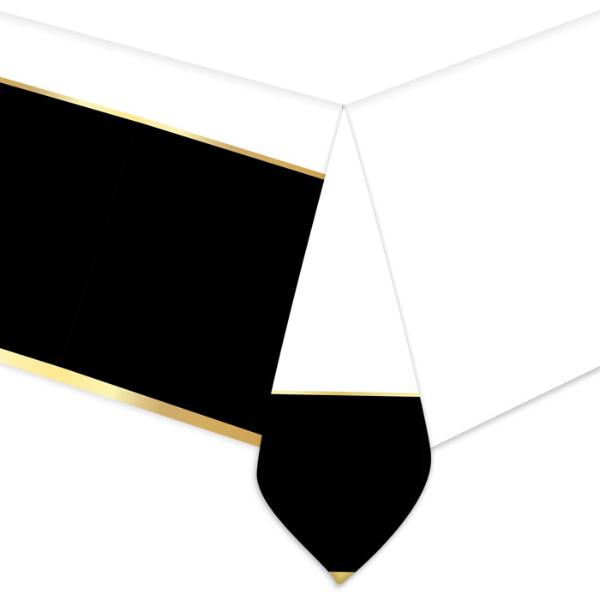 Table cover in plastic Chic Nero