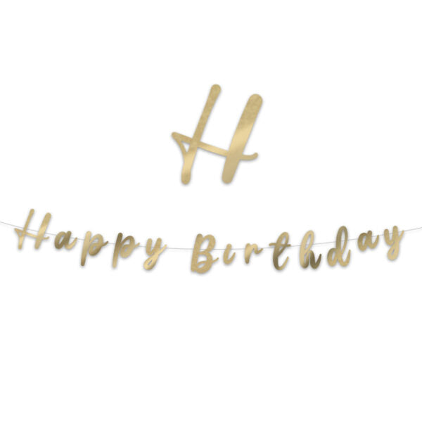 Banner Scritta Italic Happy Birthday