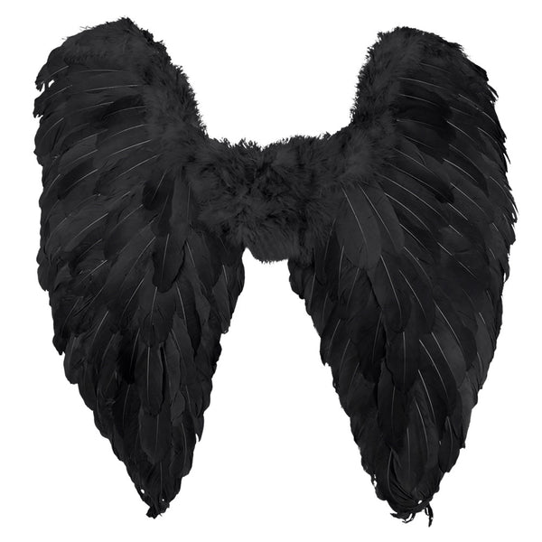 Dark Angel wings folded black