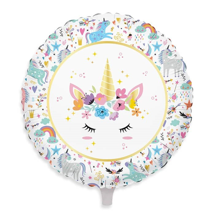 Foil Balloon Round Unicorn