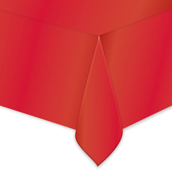 Tablecover Plastic Red Metal