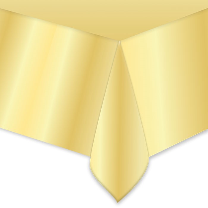 Table cover plastic Gold Metal