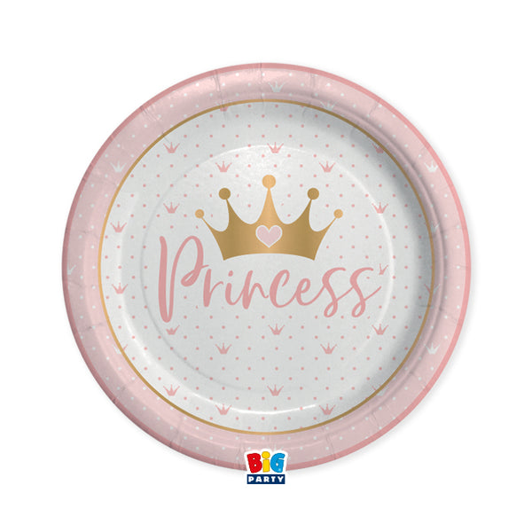 8 Plates cm.24 Princess Crown