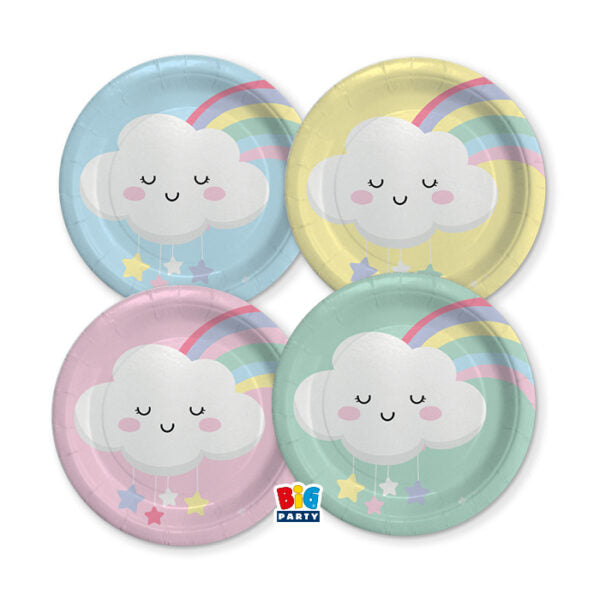 Plates  Mix Rainbow Cloud