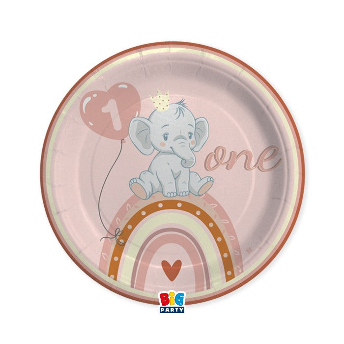 Plates One Birthday Boho Pink