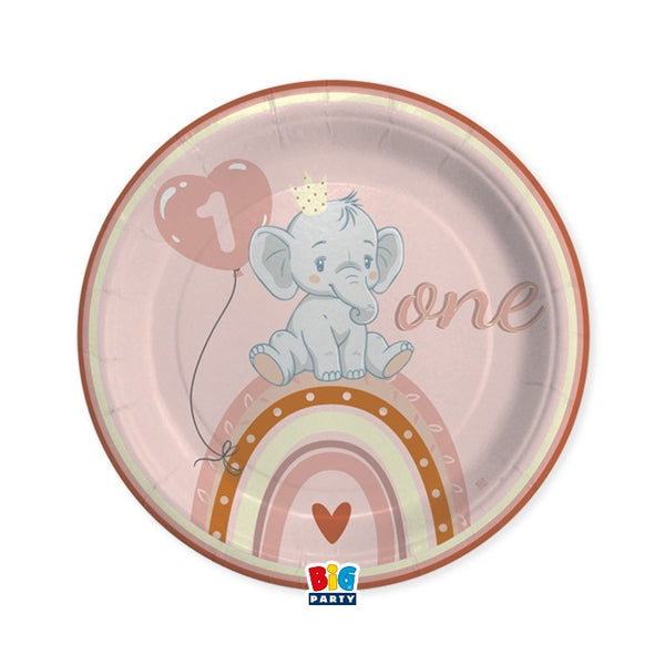 Plates One Birthday Boho Pink