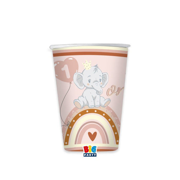 Cups One Birthday Boho Pink