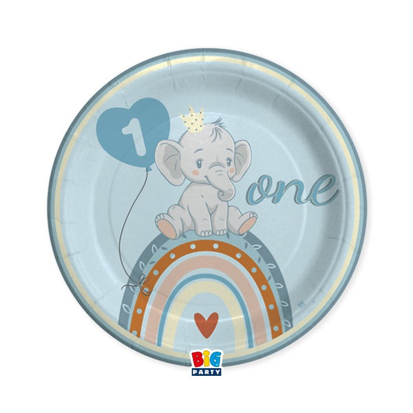 Plates One Birthday Boho Light Blue