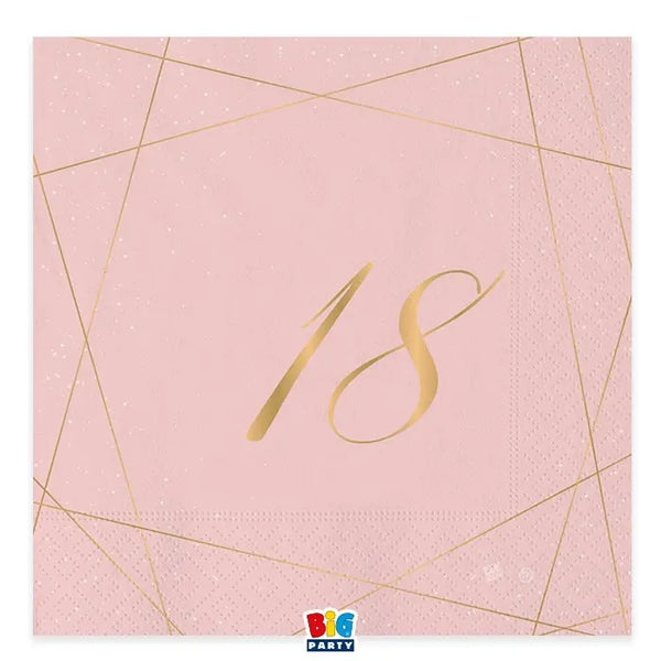 Napkins 18 Years Rose