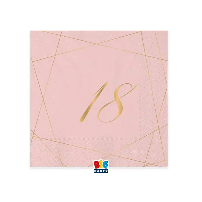 Napkins 18 Years Rose