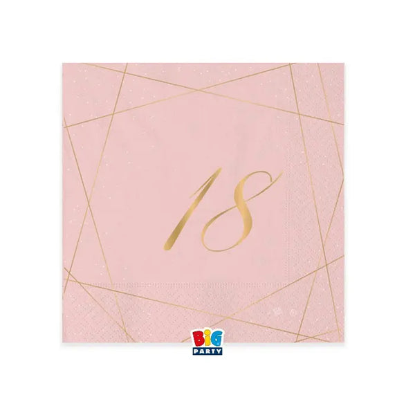 Napkins 18 Years Rose