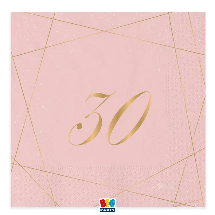 Napkins 30 Years Rose