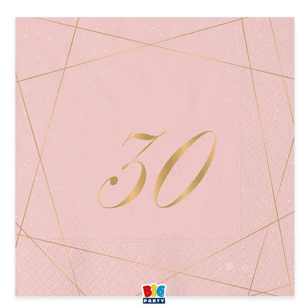 Napkins 30 Years Rose