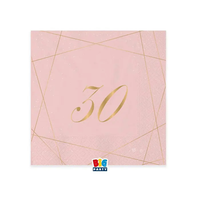 Napkins 30 Years Rose